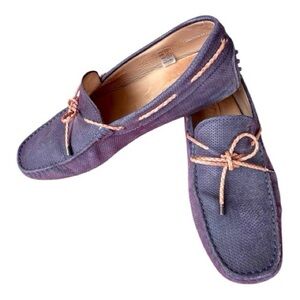 Tod’s Blue Suede Gommino Driving Shoes